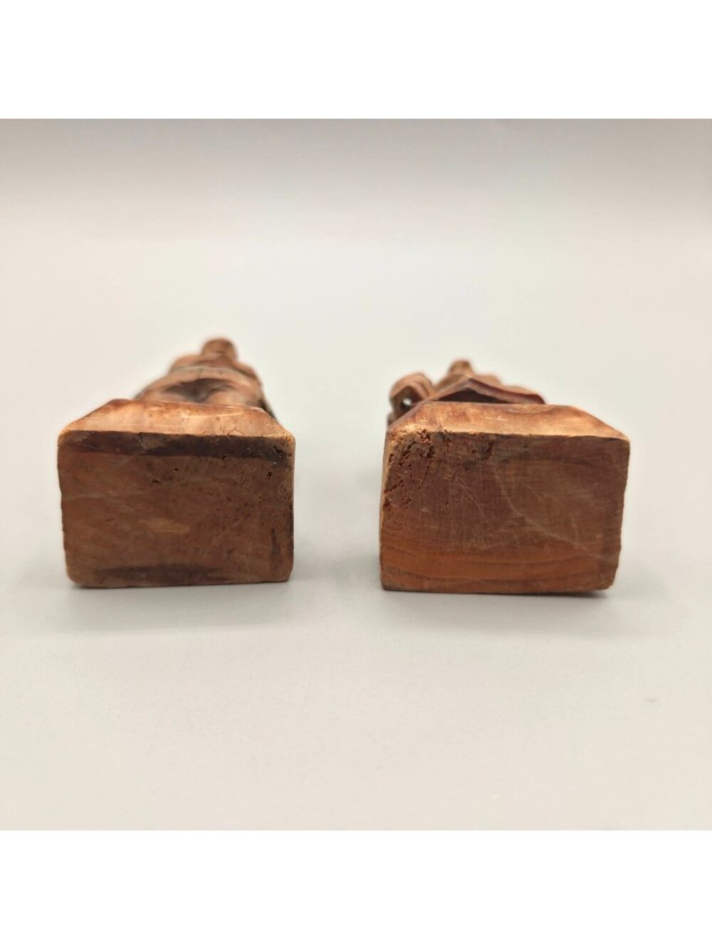 Vintage European Hand-Carved Wooden Figurines Old Couple Tyrolean Folk Art - Picture 6 of 10